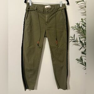 SUNDRY Le‎ Soleil Pant Green Stripped Sides Sz 26